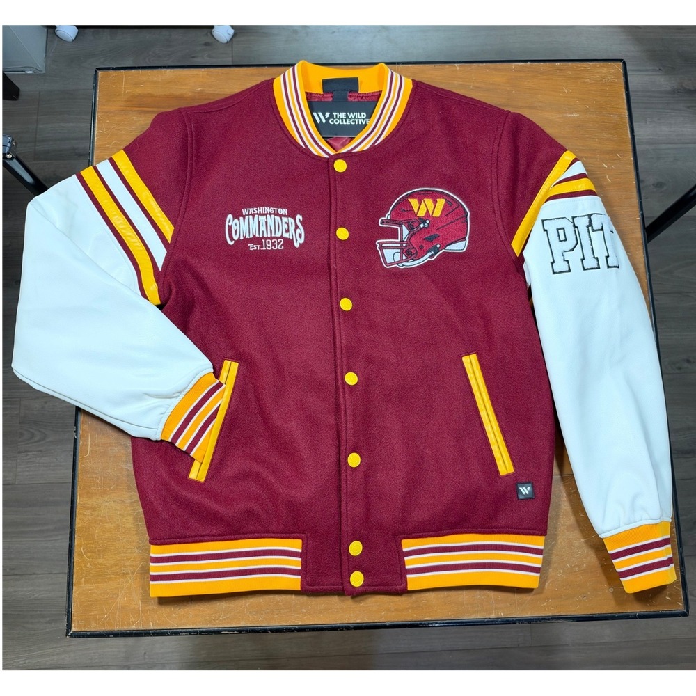 RARE NWT Washington Commanders Wild Collective PIT Misprint Error Varsity Jacket